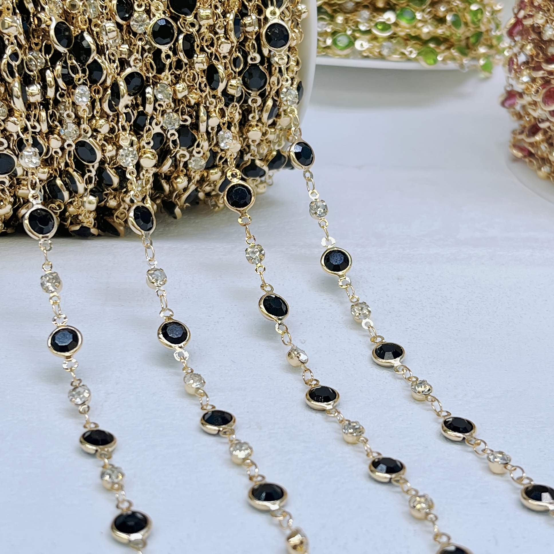 37inch Rhinestone Chain Crystal Beads Jewelry Making Supplies DIY Accessories